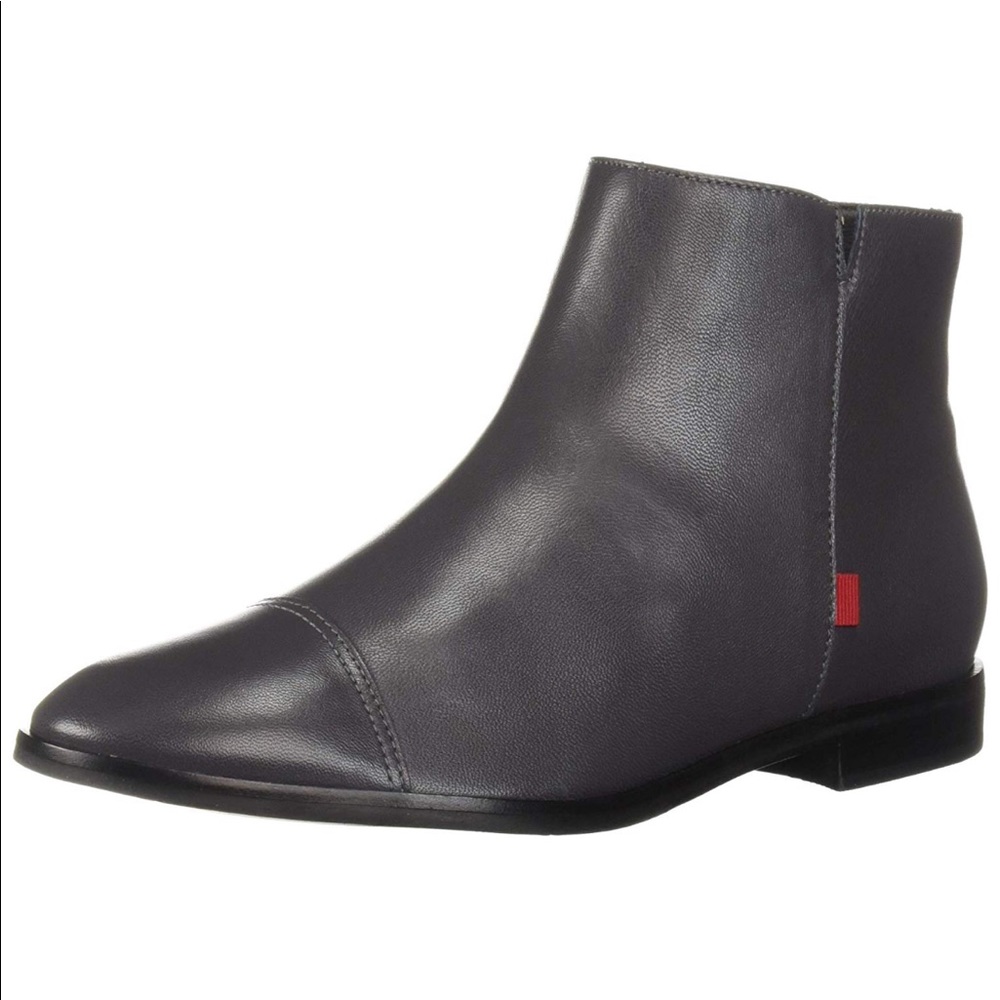 Charcoal Nubuck Napa Leather Chelsea Ankle Boots - Picture 7 of 10
